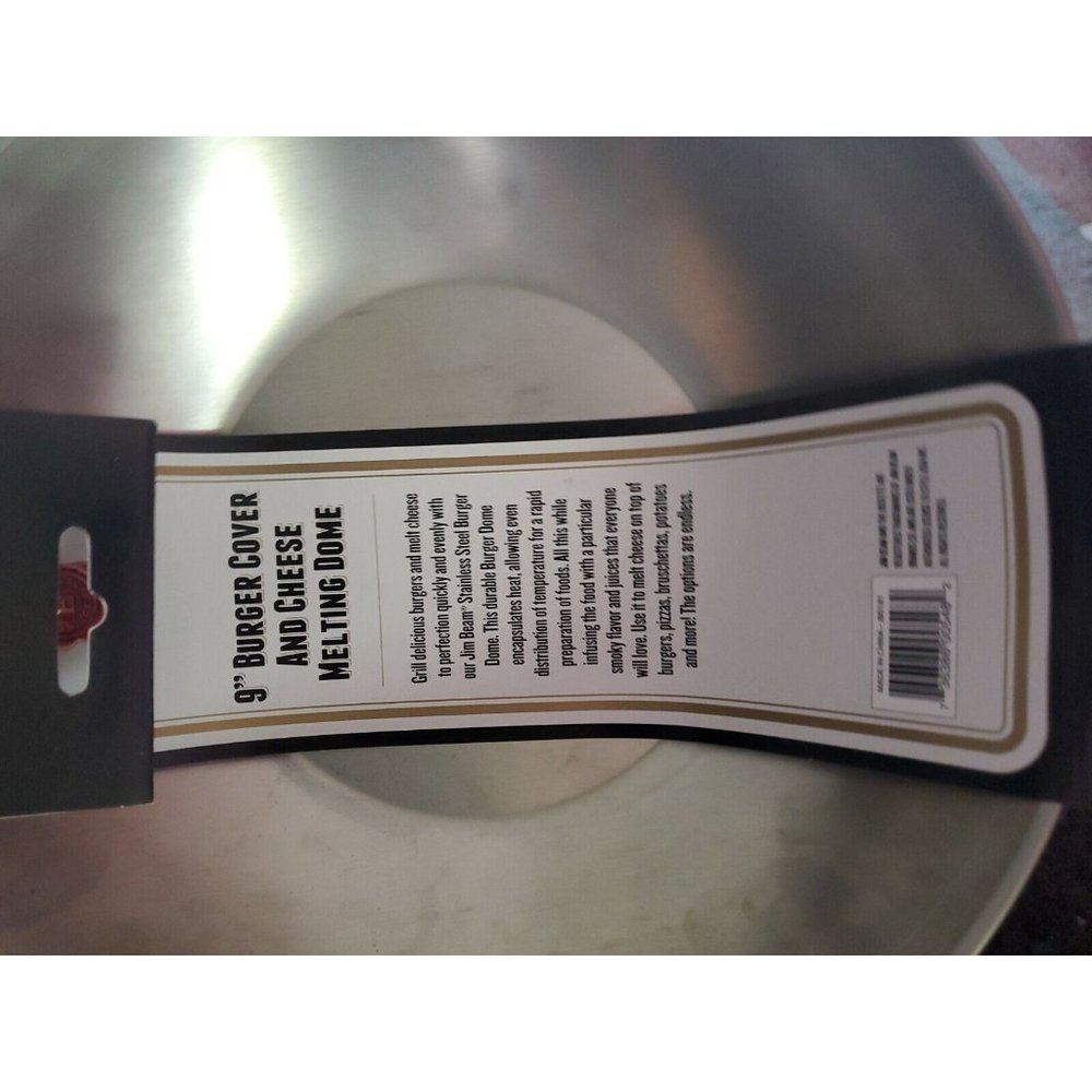 Jim Beam JB0181 9" Burger Cover and Cheese Melting Dome, Silver - Picture 4 of 4